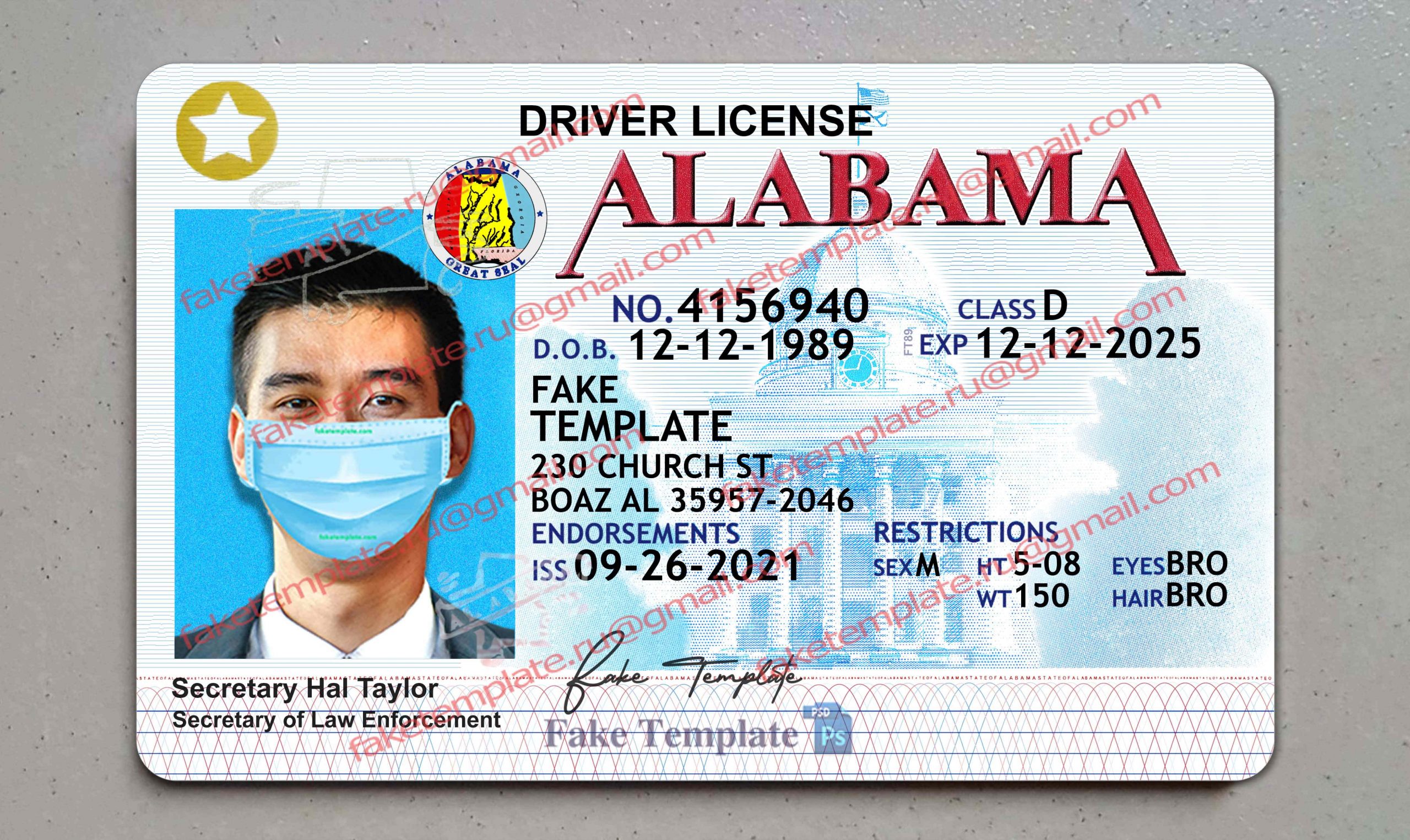 alabama-driver-license-template-02 alabama driver license template