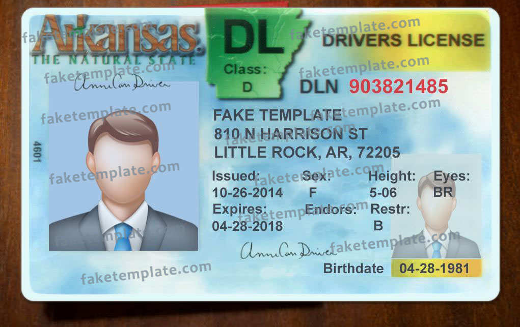 arkansas-driver-license-template-02 arkansas-driver-license-template-02