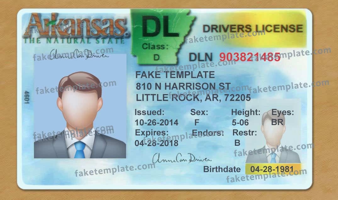 arkansas-driver-license-template-04 arkansas-driver-license-template-04