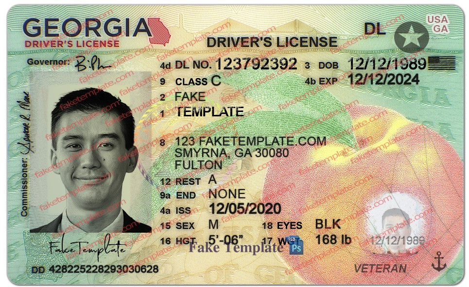 Ga Drivers License Template blank georgia drivers license template 01