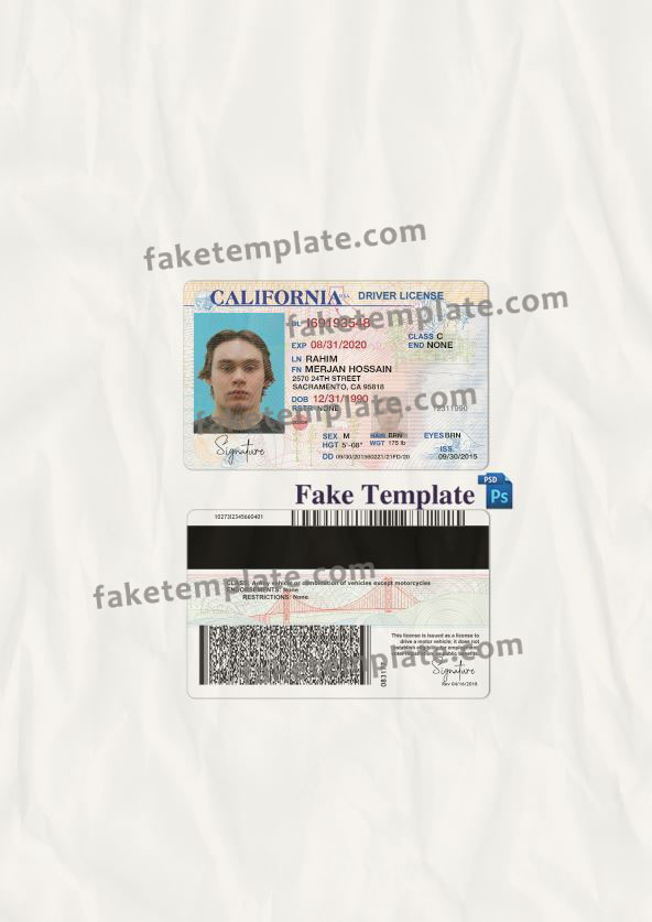 california-driver-license-psd-05 california-driver-license-psd-05