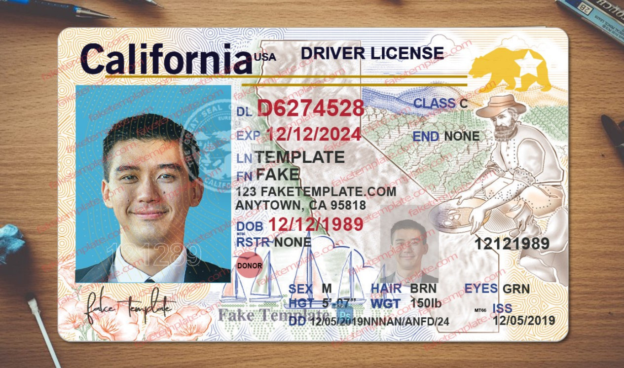 california-drivers-license-template-09 california temporary driver's license template