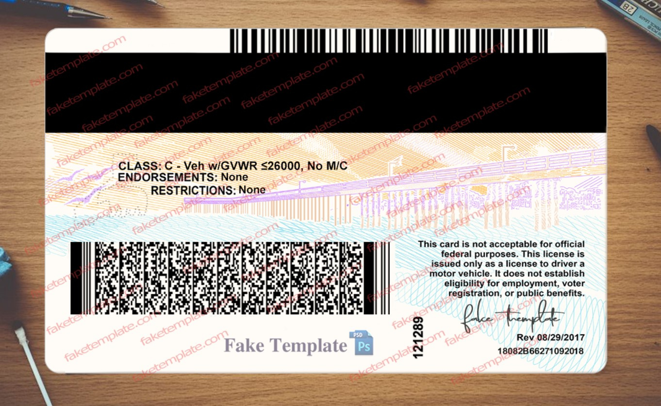 california-drivers-license-template-12 back of california driver's license