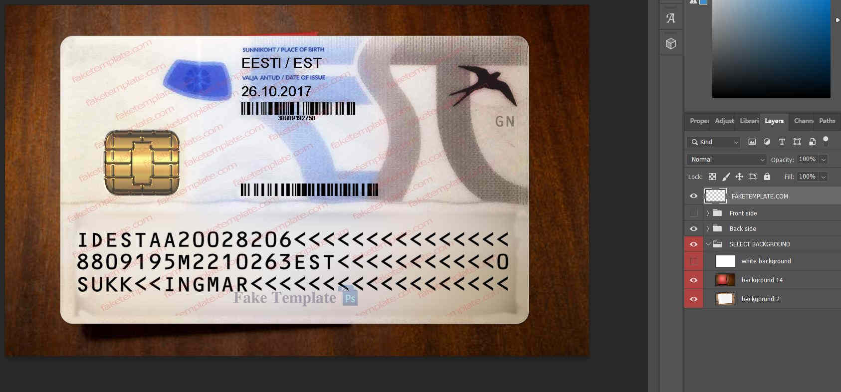 estonia-id-card-template-03 estonia-id-card-template-03