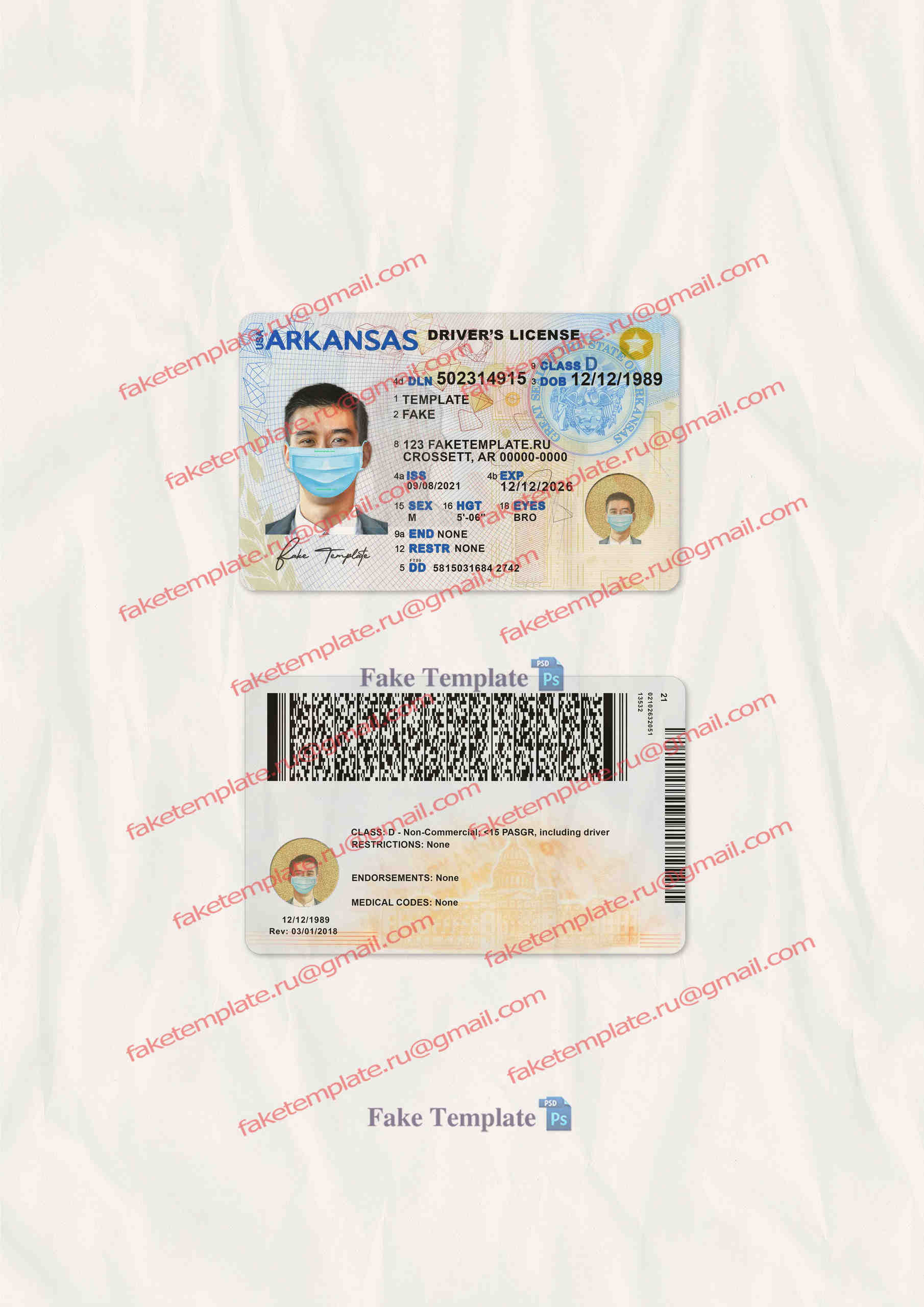 fake arkansas drivers license