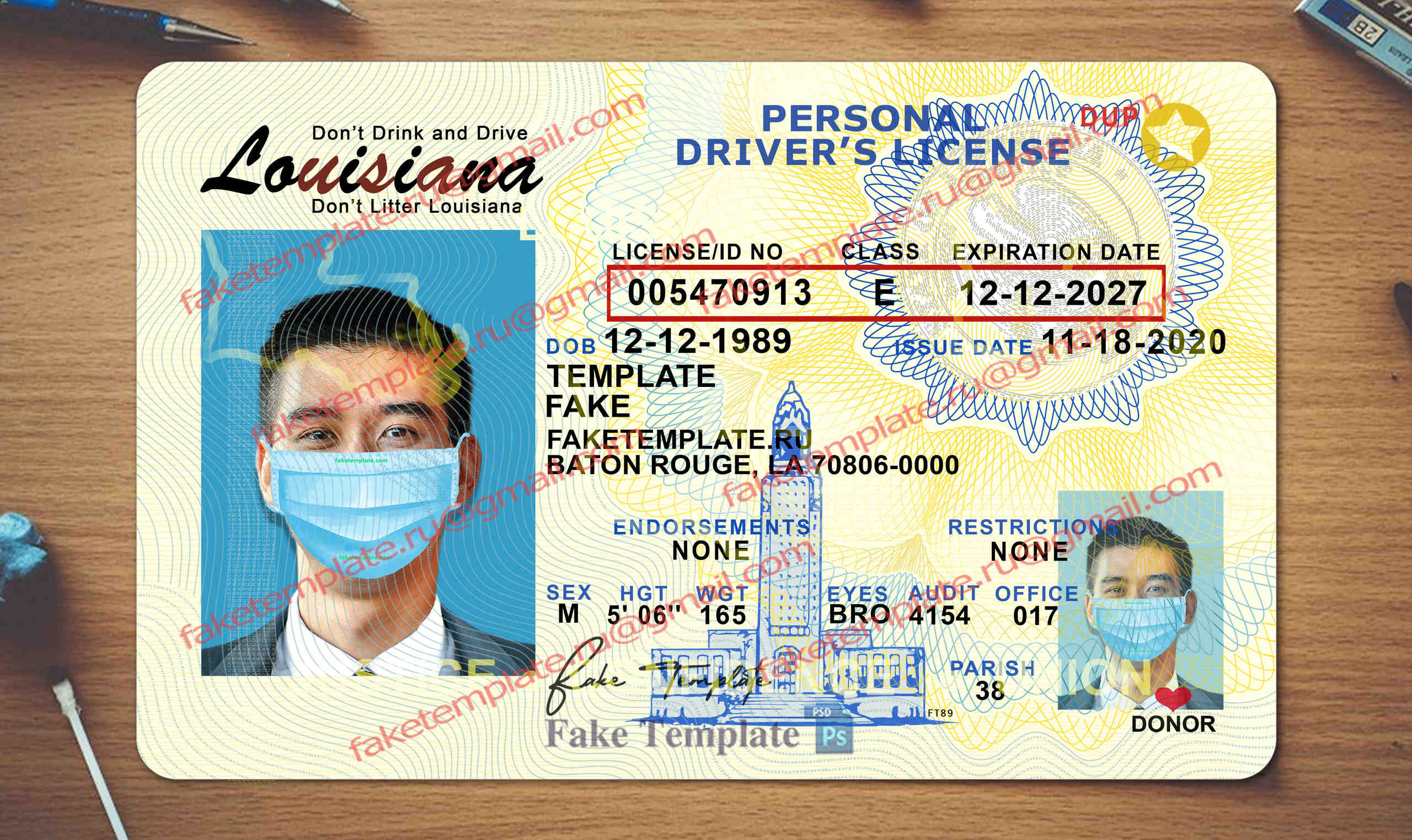 louisiana driver license template louisiana driver license template