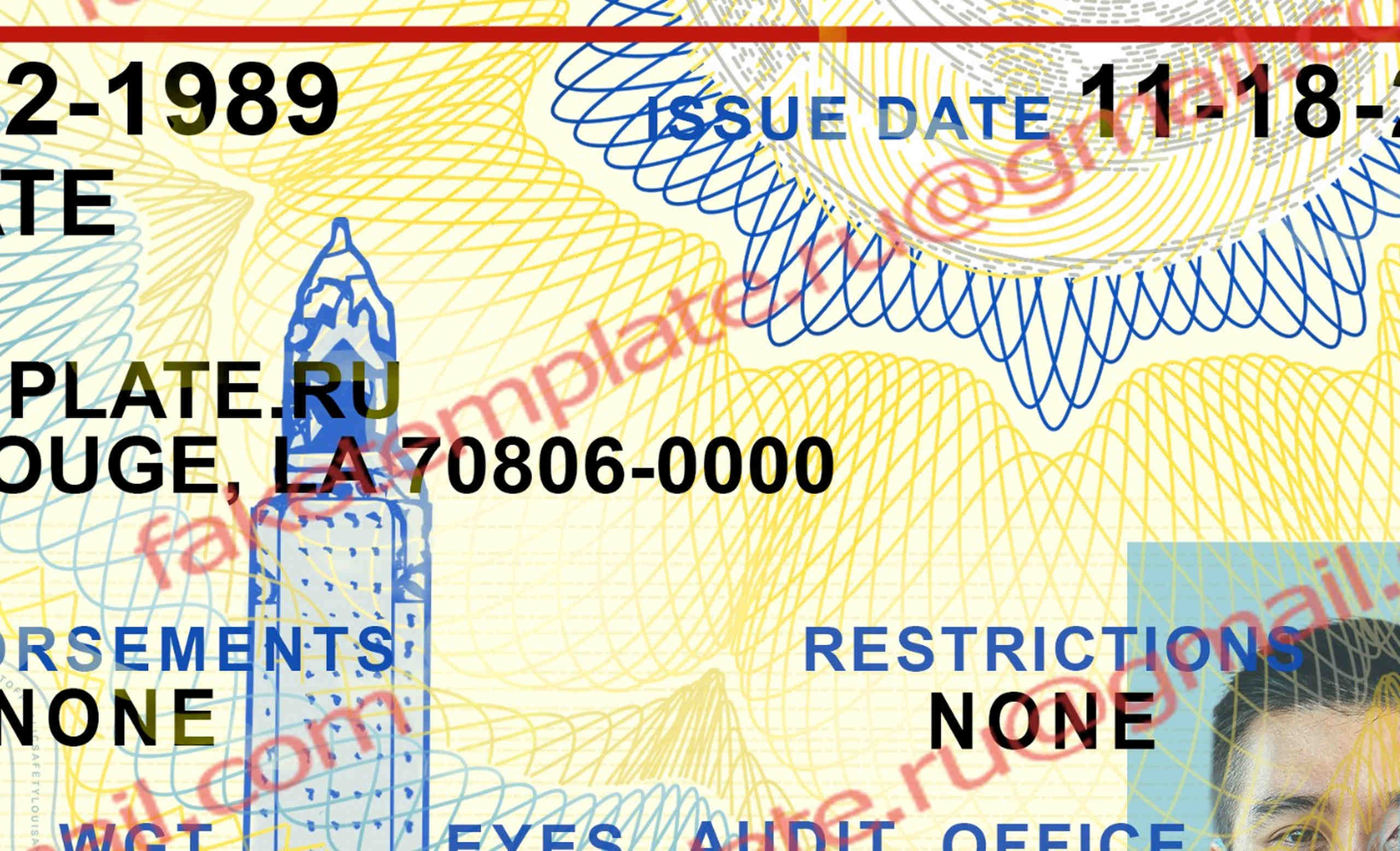 free louisiana drivers license template free louisiana drivers license template