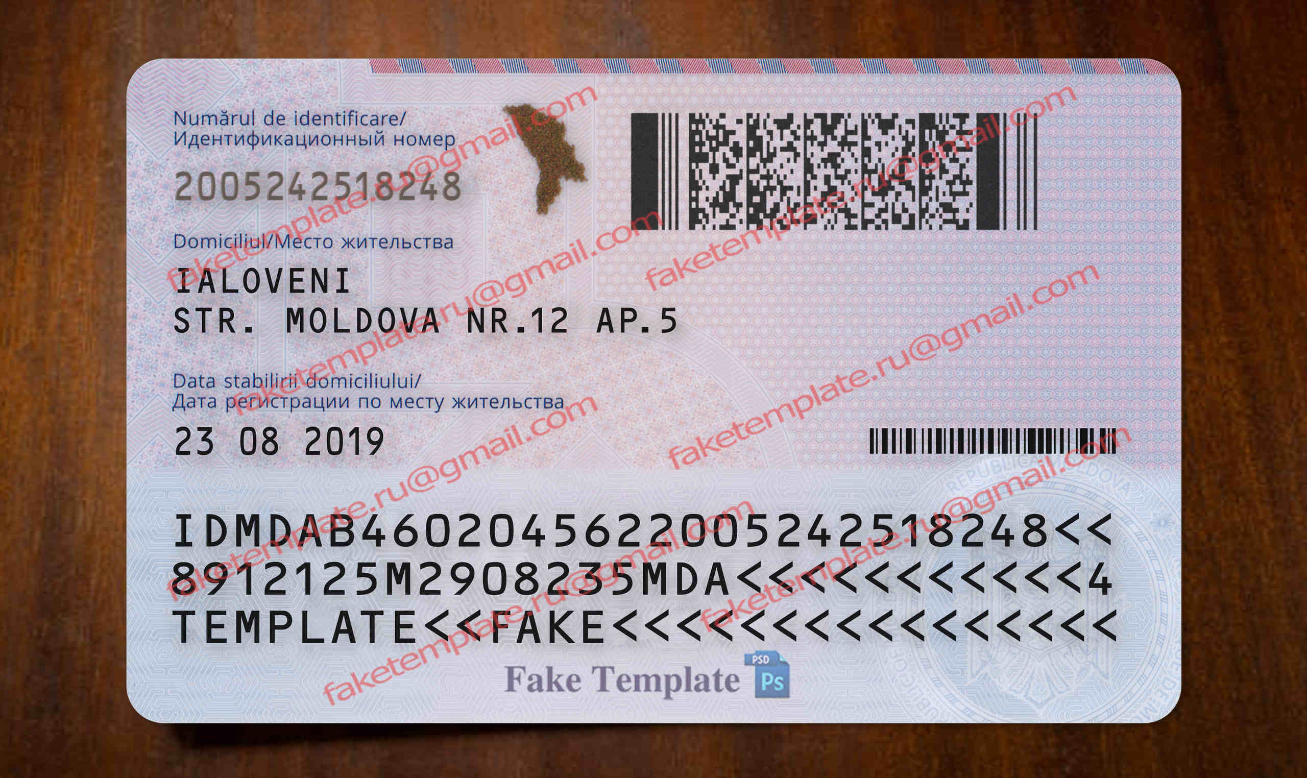 moldova id card psd