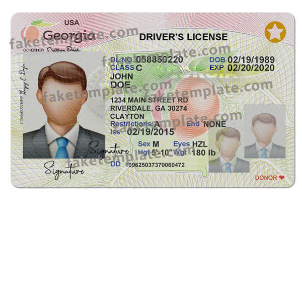 Georgia Driver License Template georgia-driver-license-template-01