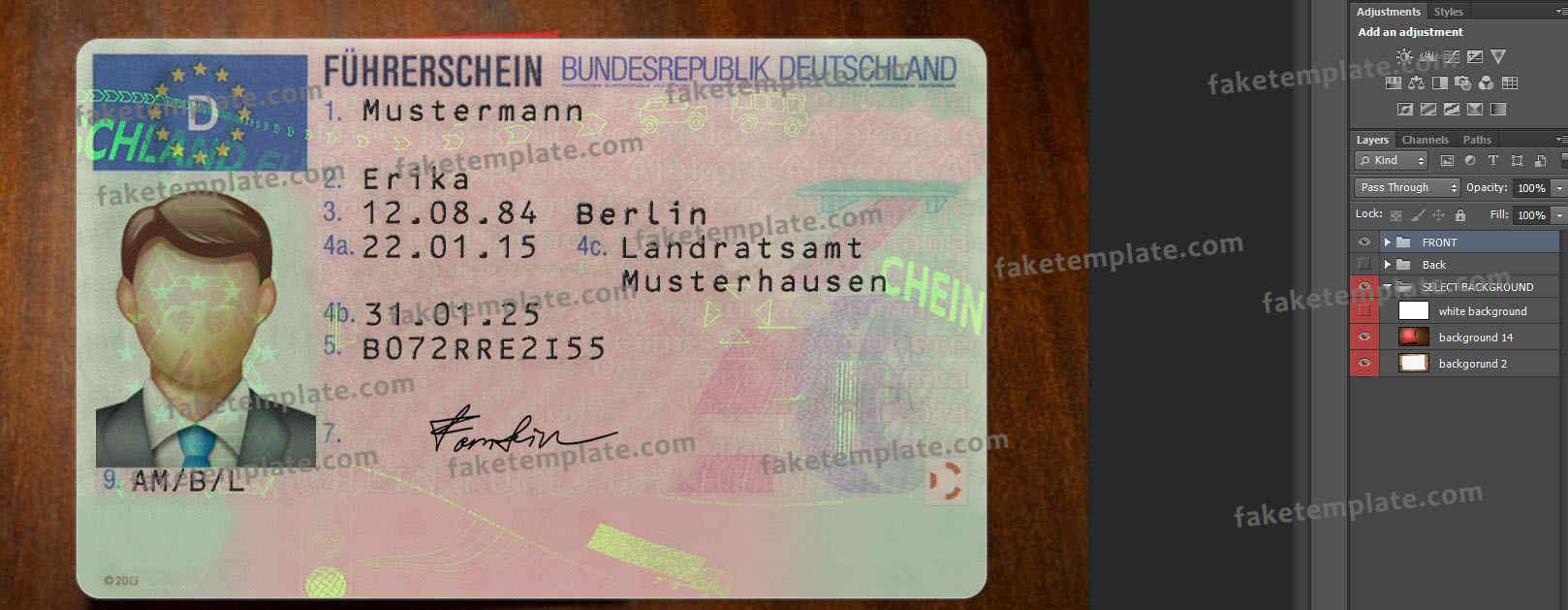 germany-driver-license-template-02 germany-driver-license-template-02