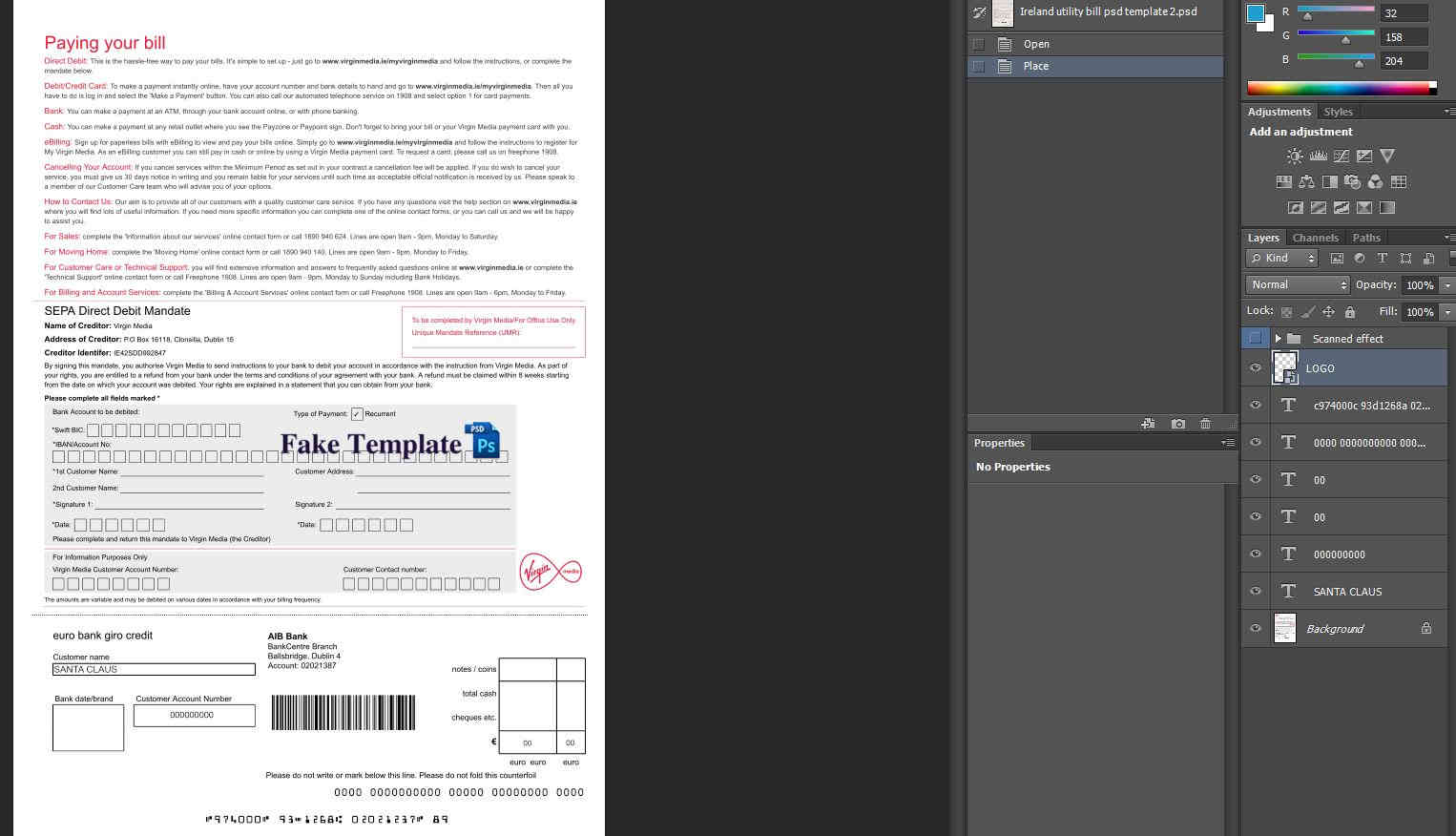 ireland-utility-bill-psd-template-04 ireland-utility-bill-psd-template-04