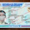 italy id card template psd