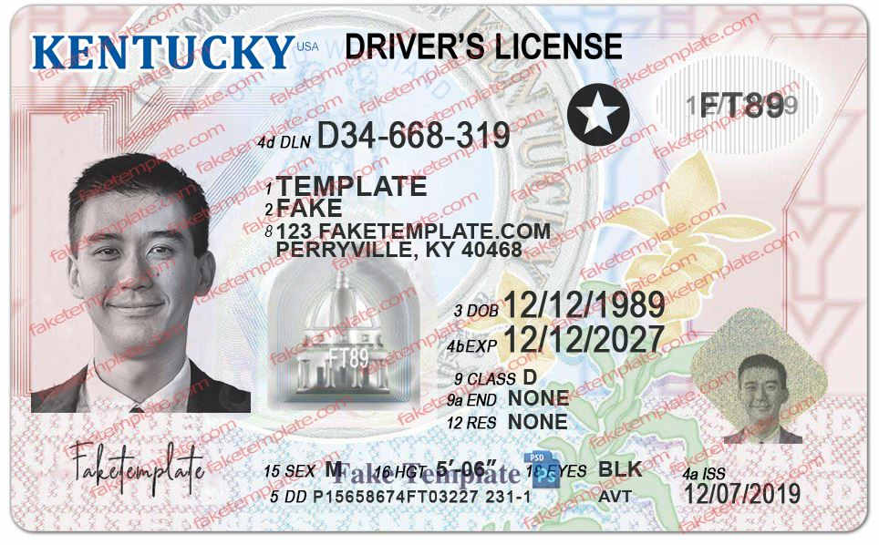 kentucky driver license template kentucky-drivers-license-template-01