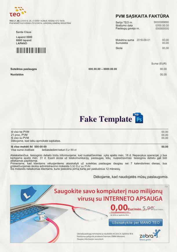 Lithuania Utility Bill Psd Template lithuania-utility-bill-psd-01