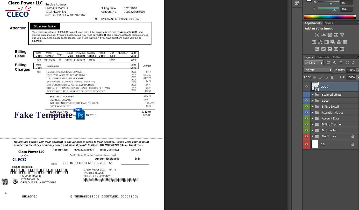 louisiana-utility-bill-psd-template-02 louisiana-utility-bill-psd-template-02