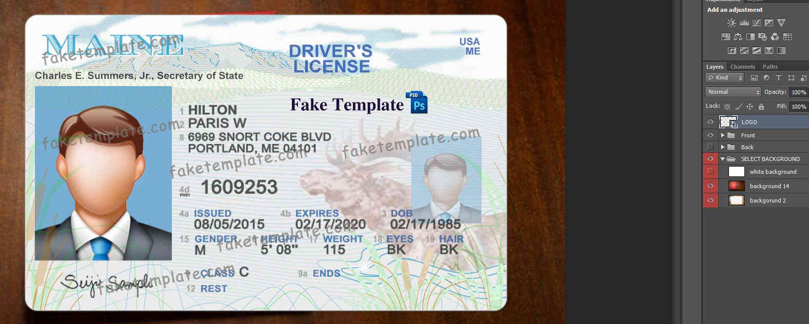 maine-driver-licence-template-02 maine-driver-licence-template-02