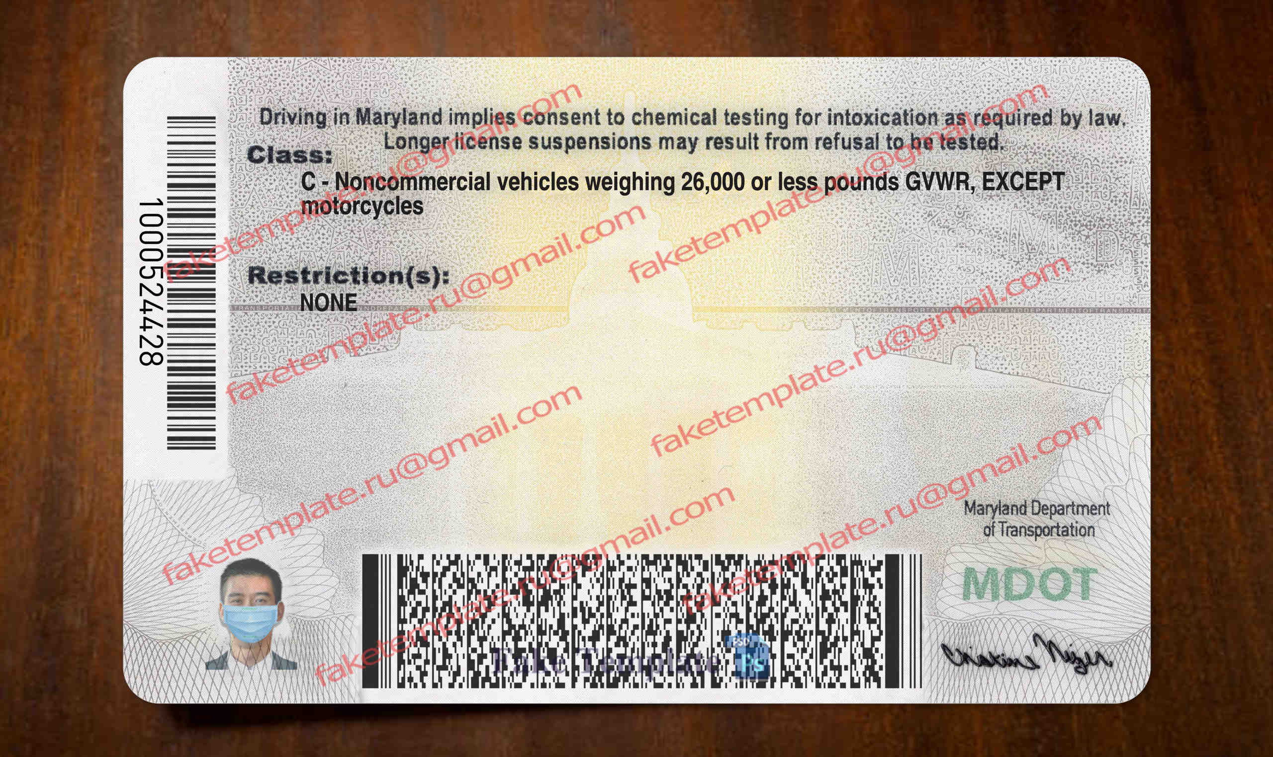 maryland driver license back maryland driver license back