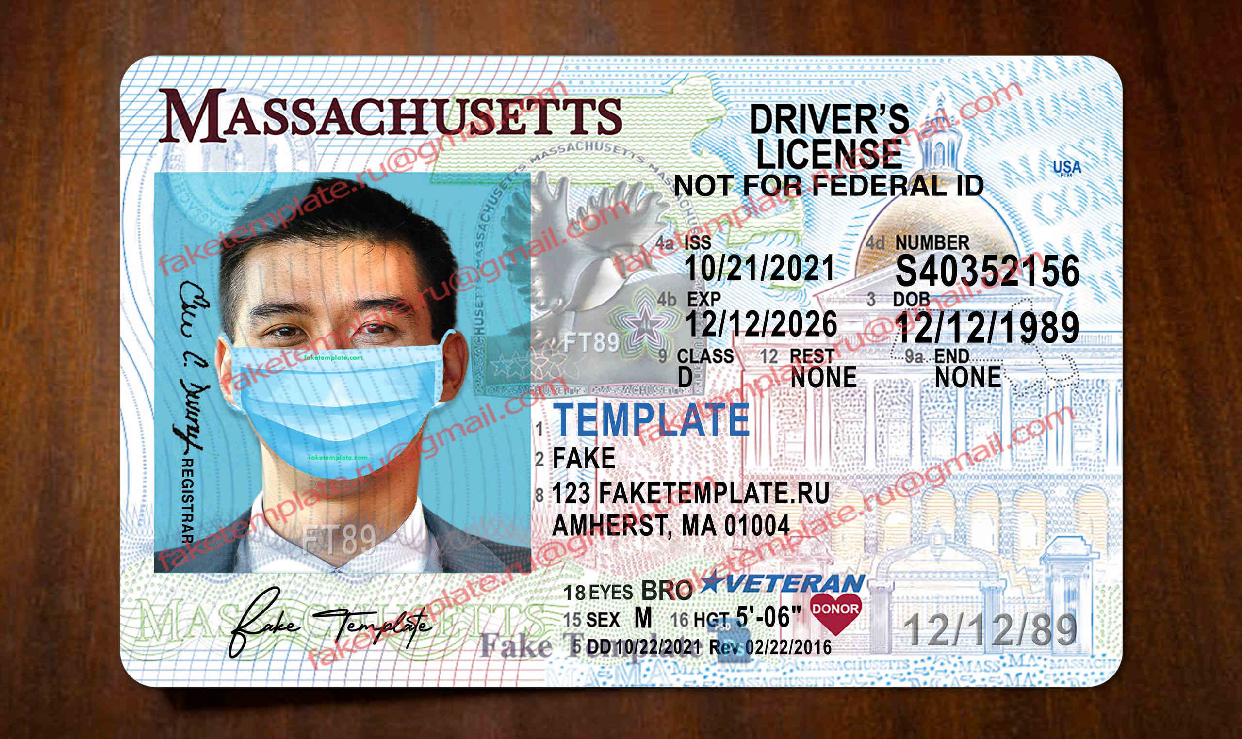 massachusetts drivers license template massachusetts drivers license template