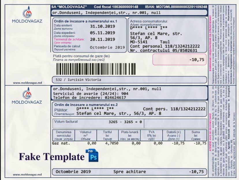Moldova Utility Bill Psd Template moldova-utility-bill-psd-01