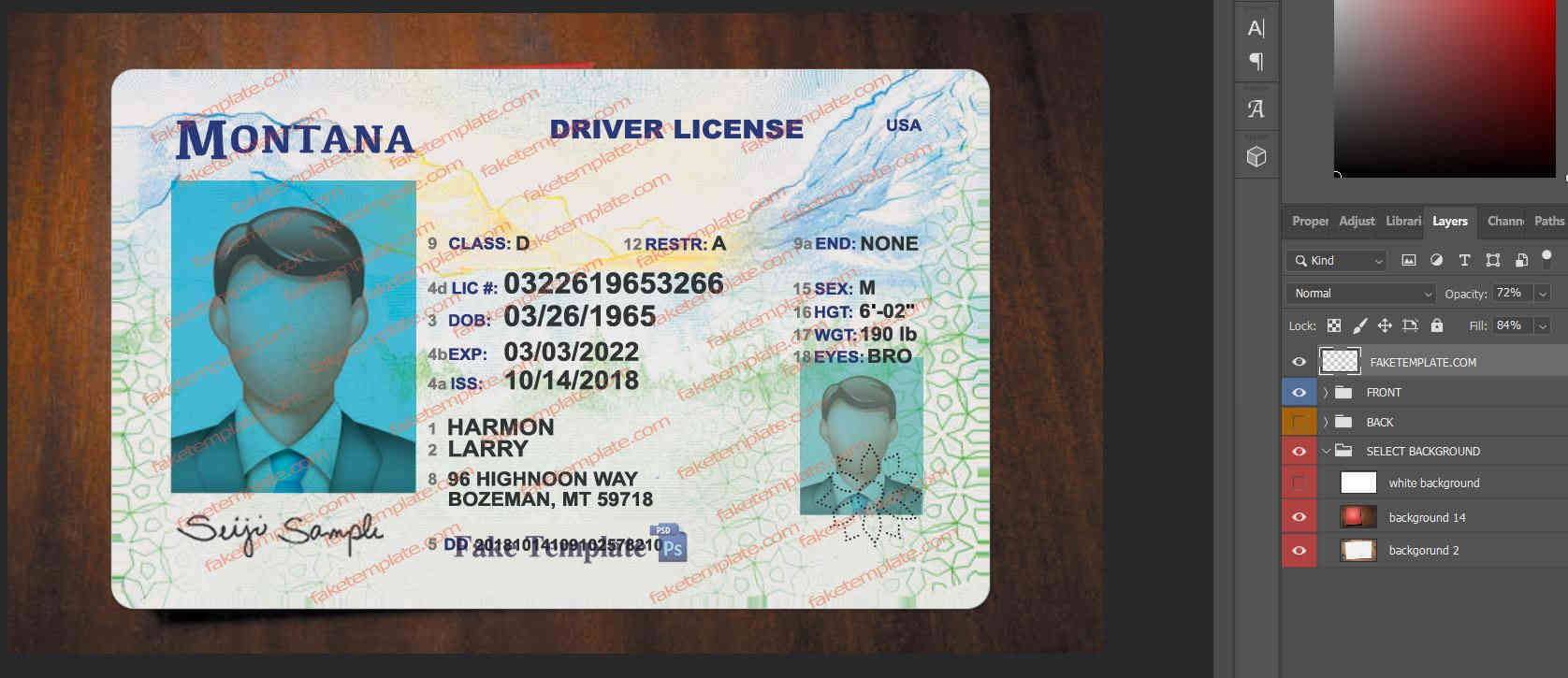 montana-driver-license-template-02 montana-driver-license-template-02