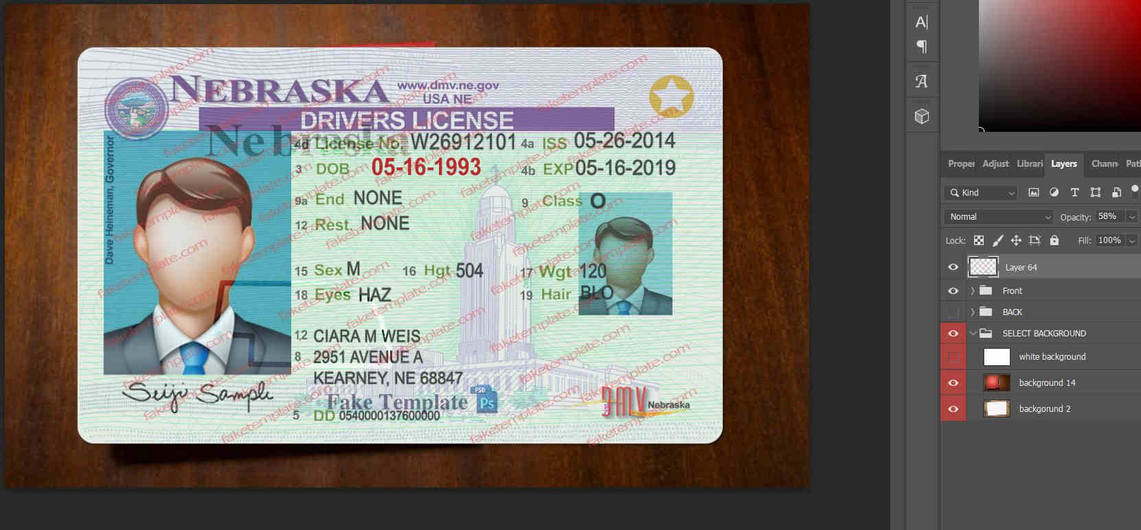 nebraska-drivers-license-template-02 nebraska-drivers-license-template-02