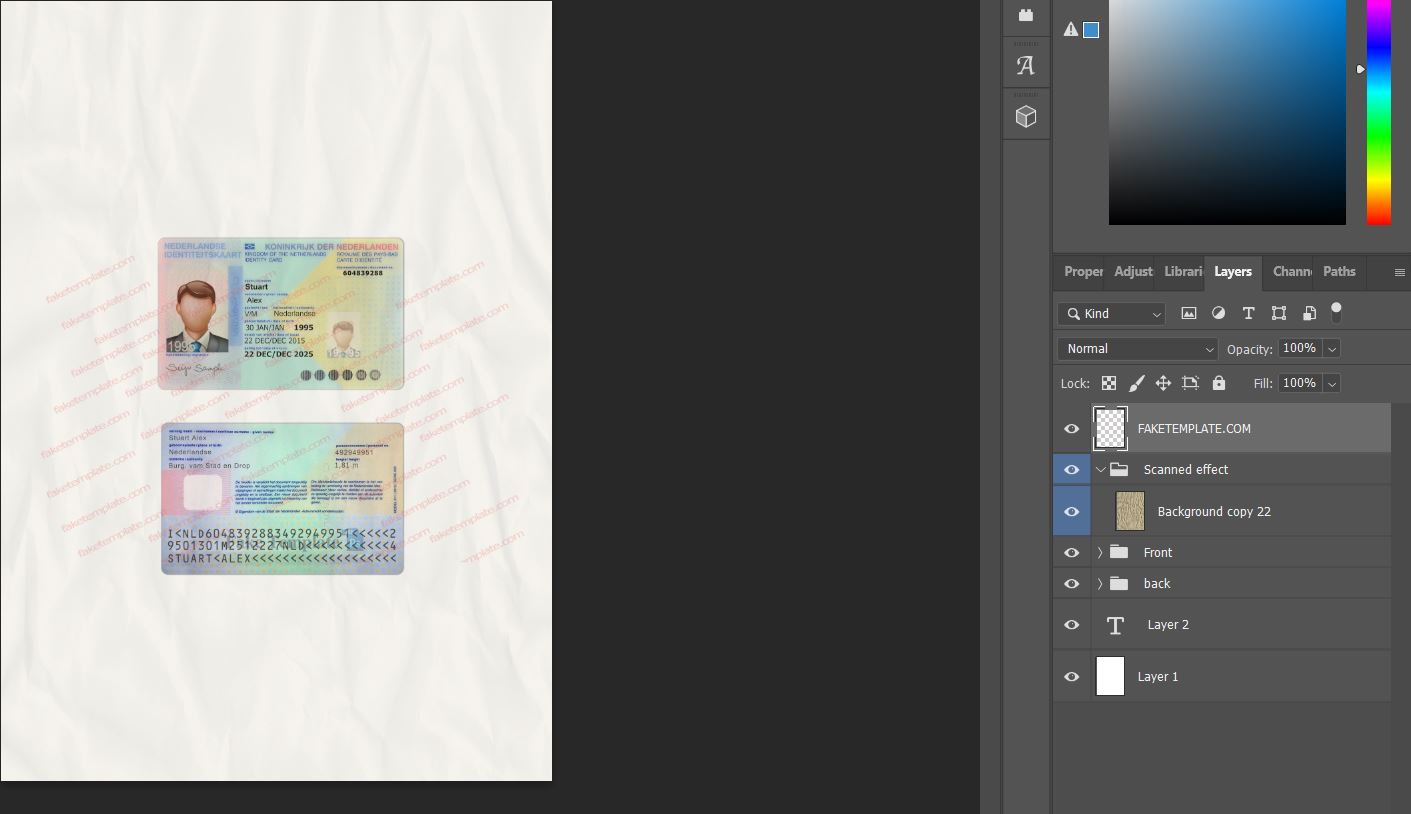 netherlands-id-card-template-04 netherlands-id-card-template-04