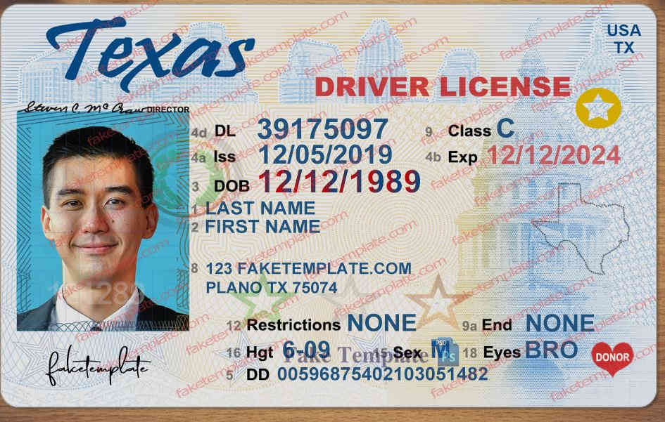 texas-driver-license-template-01 texas-driver-license-template-01