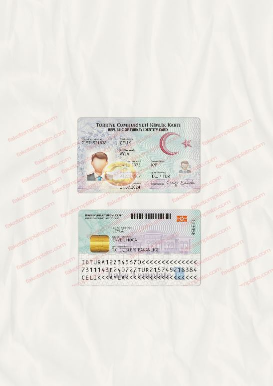 turkey-id-card-template-04 turkey-id-card-template-04