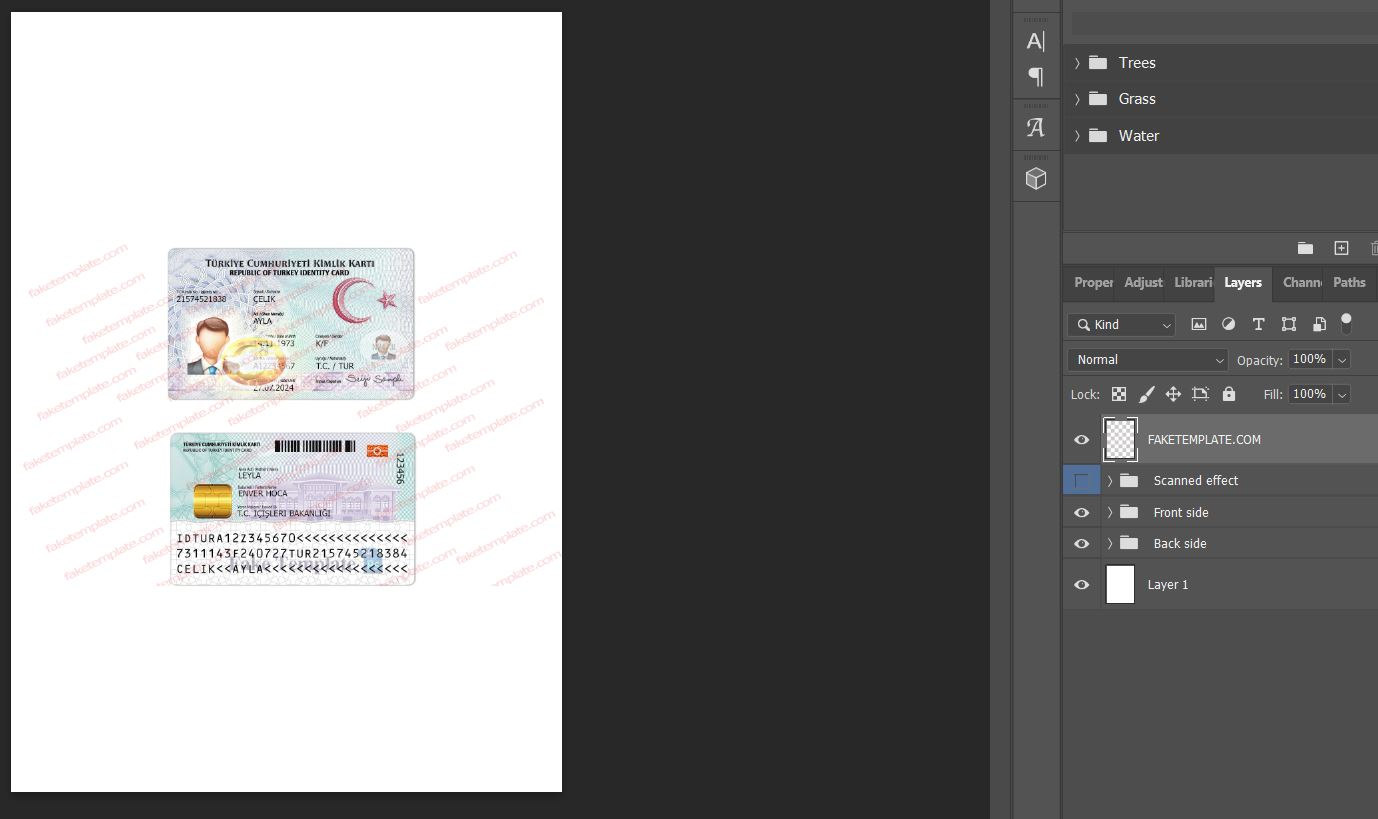 turkey-id-card-template-05 turkey-id-card-template-05