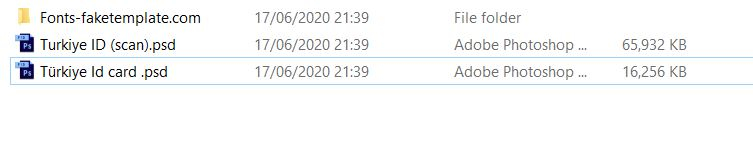 turkey-id-card-template-06 turkey-id-card-template-06