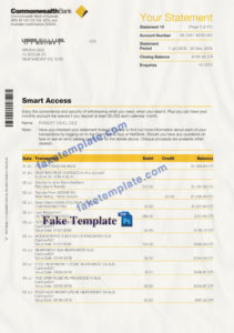 commonwealth bank statement template Commonwealth Bank Statement