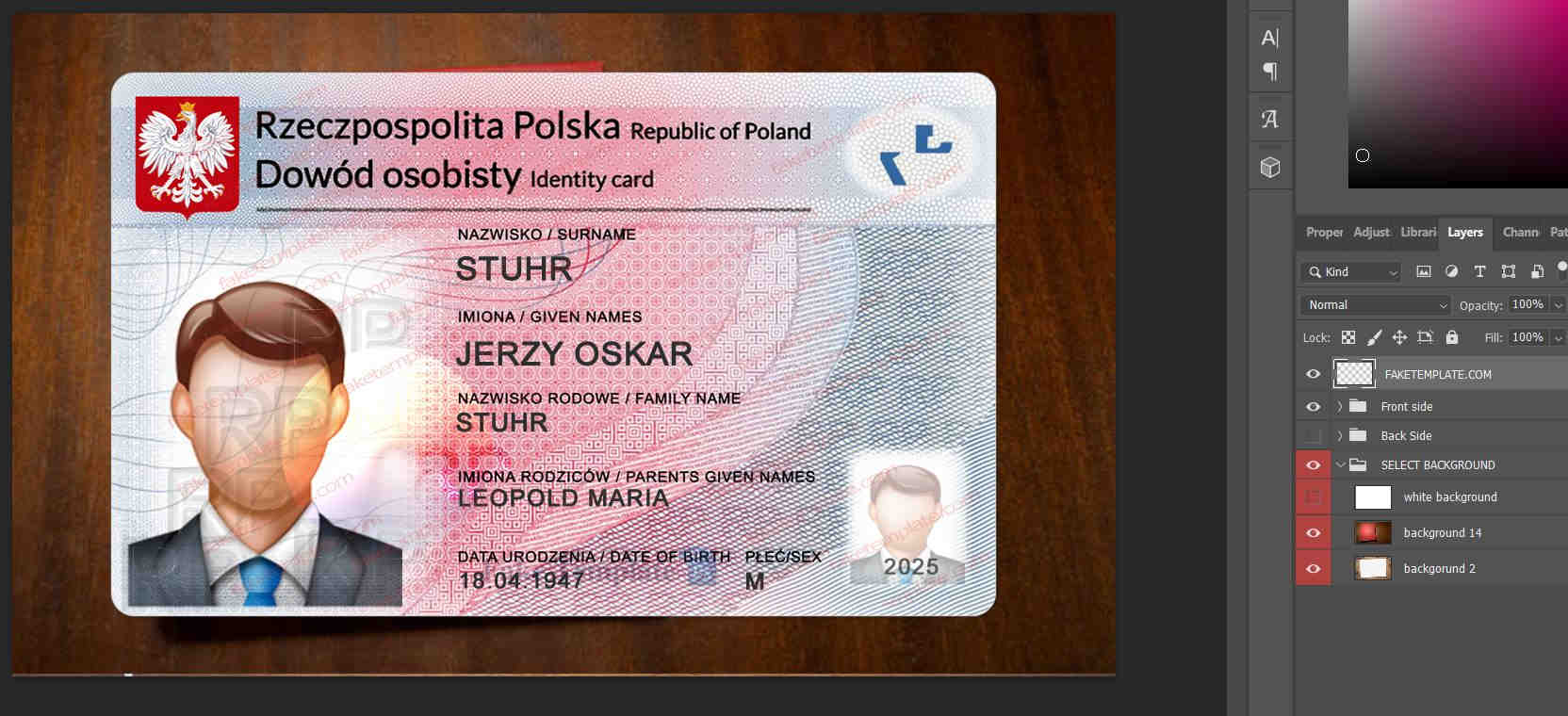 poland-id-card-template-02 poland-id-card-template-02