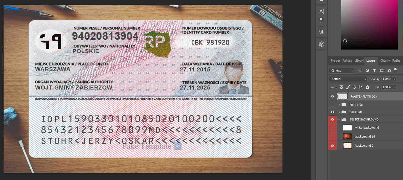 poland-id-card-template-03 poland-id-card-template-03