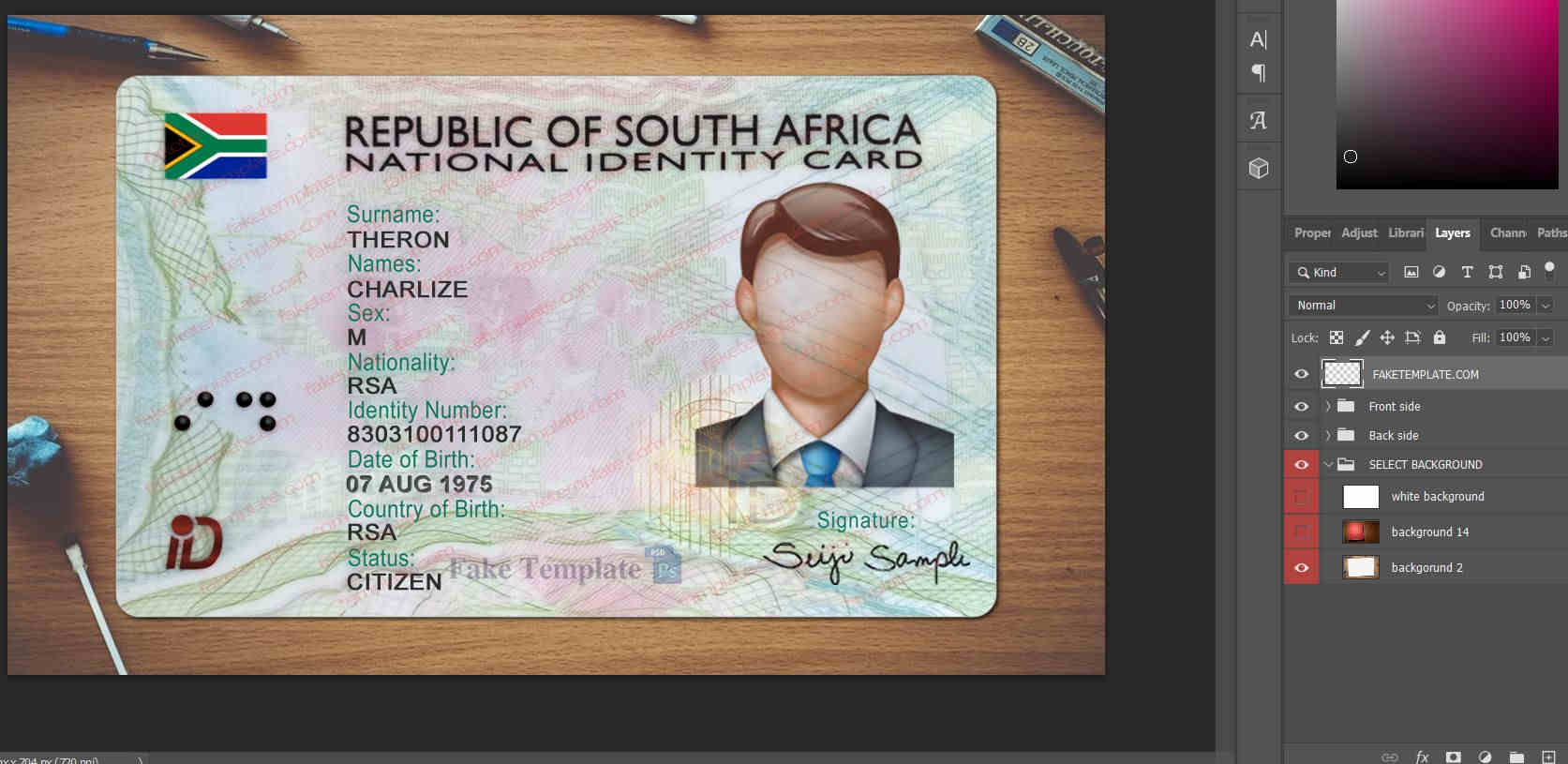 south-african-id-card-template-02 south-african-id-card-template-02