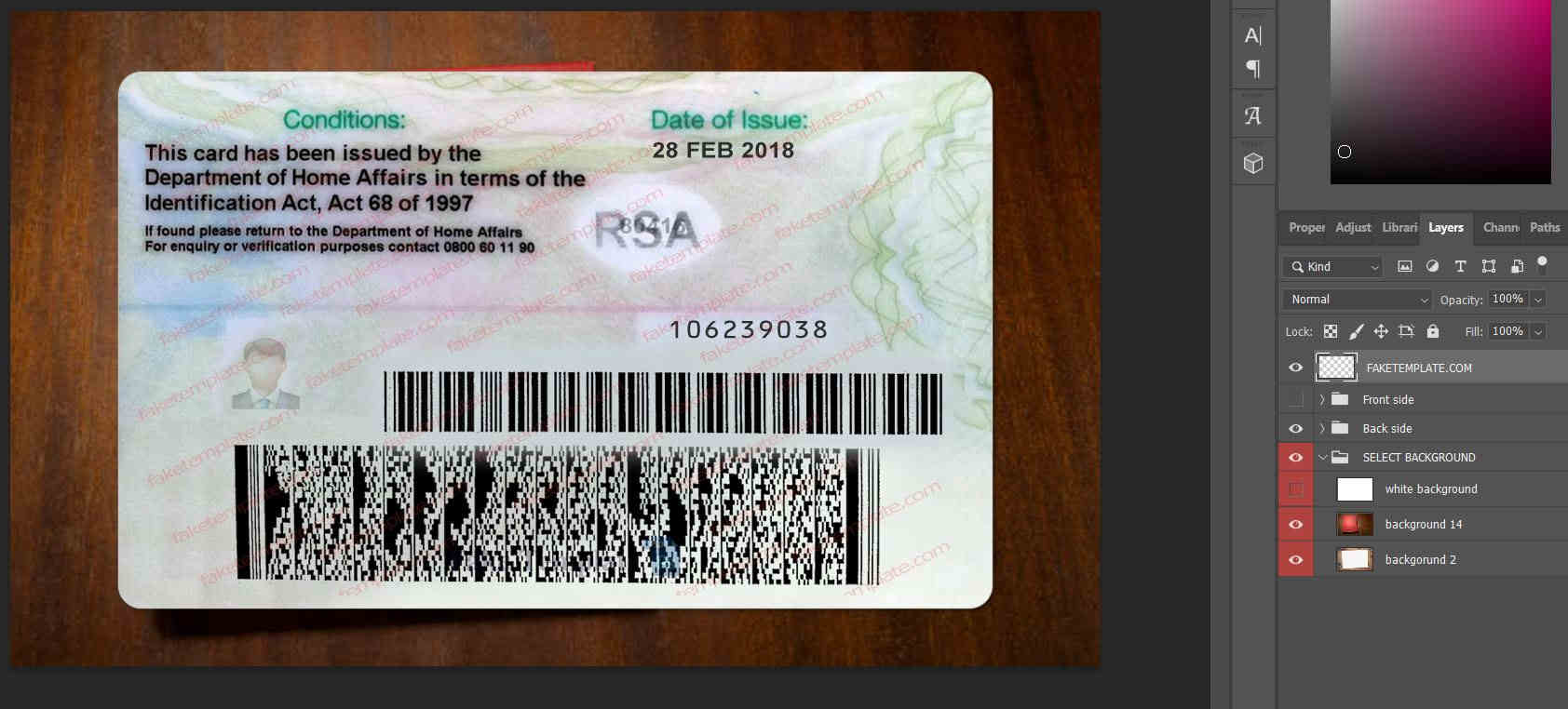 south-african-id-card-template-03 south-african-id-card-template-03