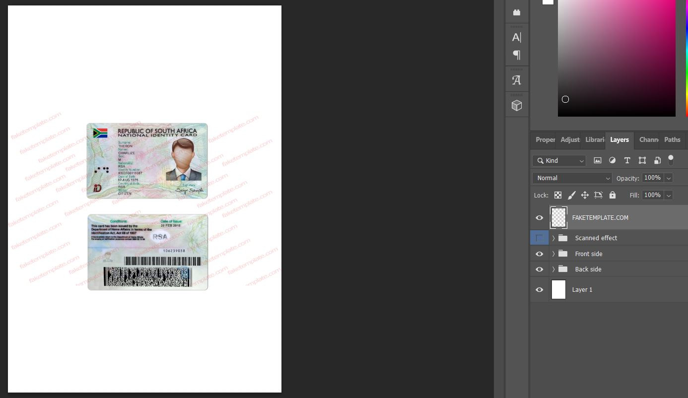 south-african-id-card-template-05 south-african-id-card-template-05
