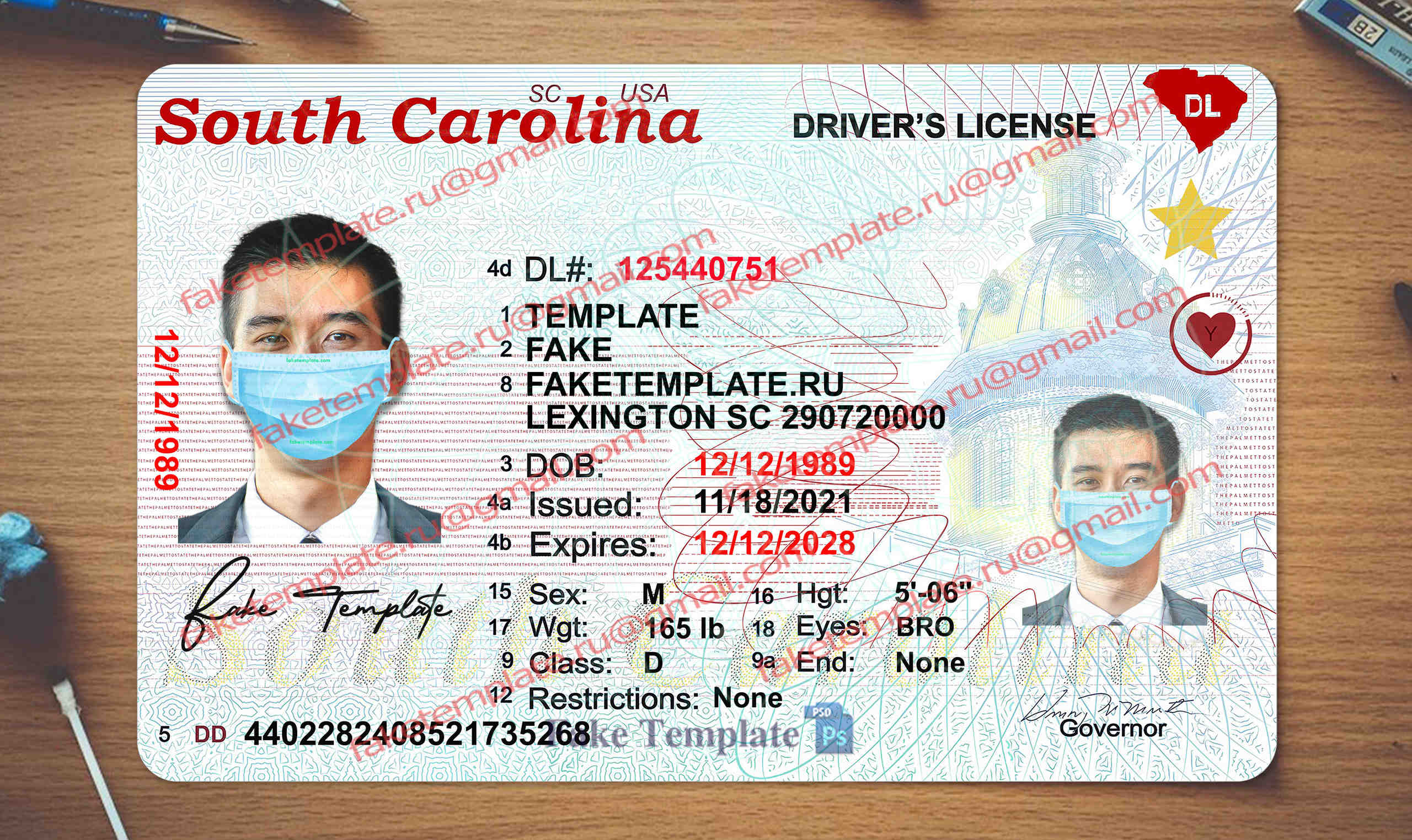 south carolina drivers license template south carolina drivers license template