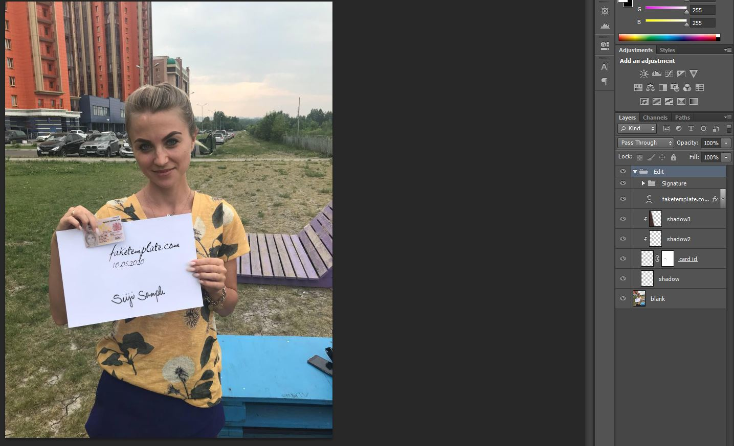 Selfie-Id-psd-template