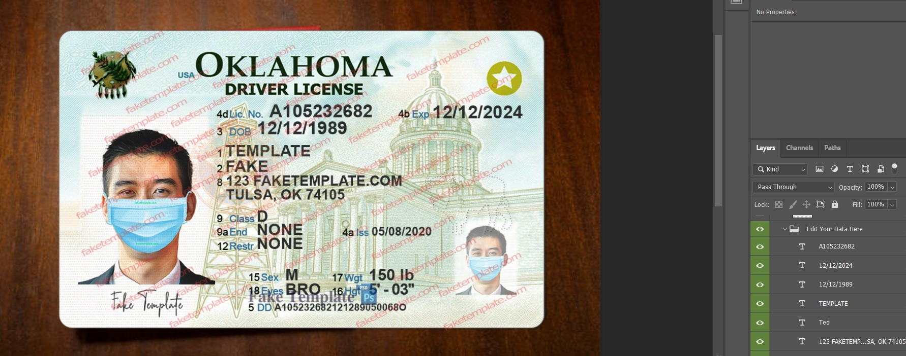 oklahoma-drivers-license-template-09 fake oklahoma drivers license
