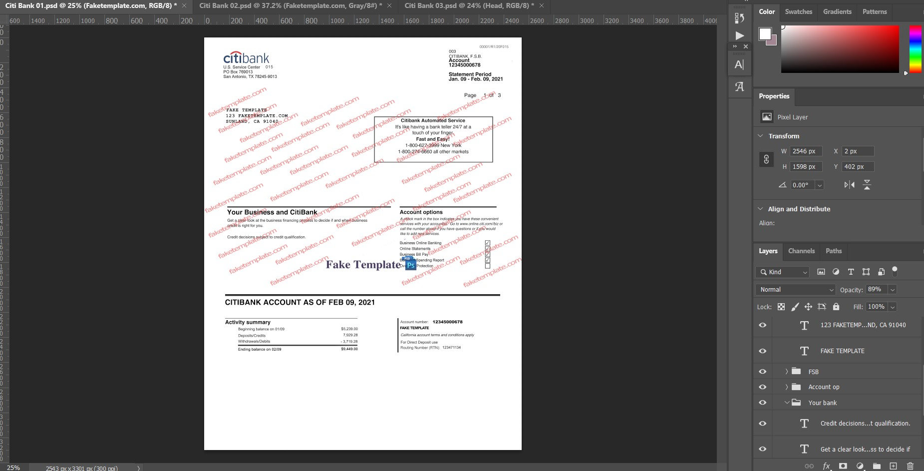 citibank-statement-template-02 citibank statement template 02