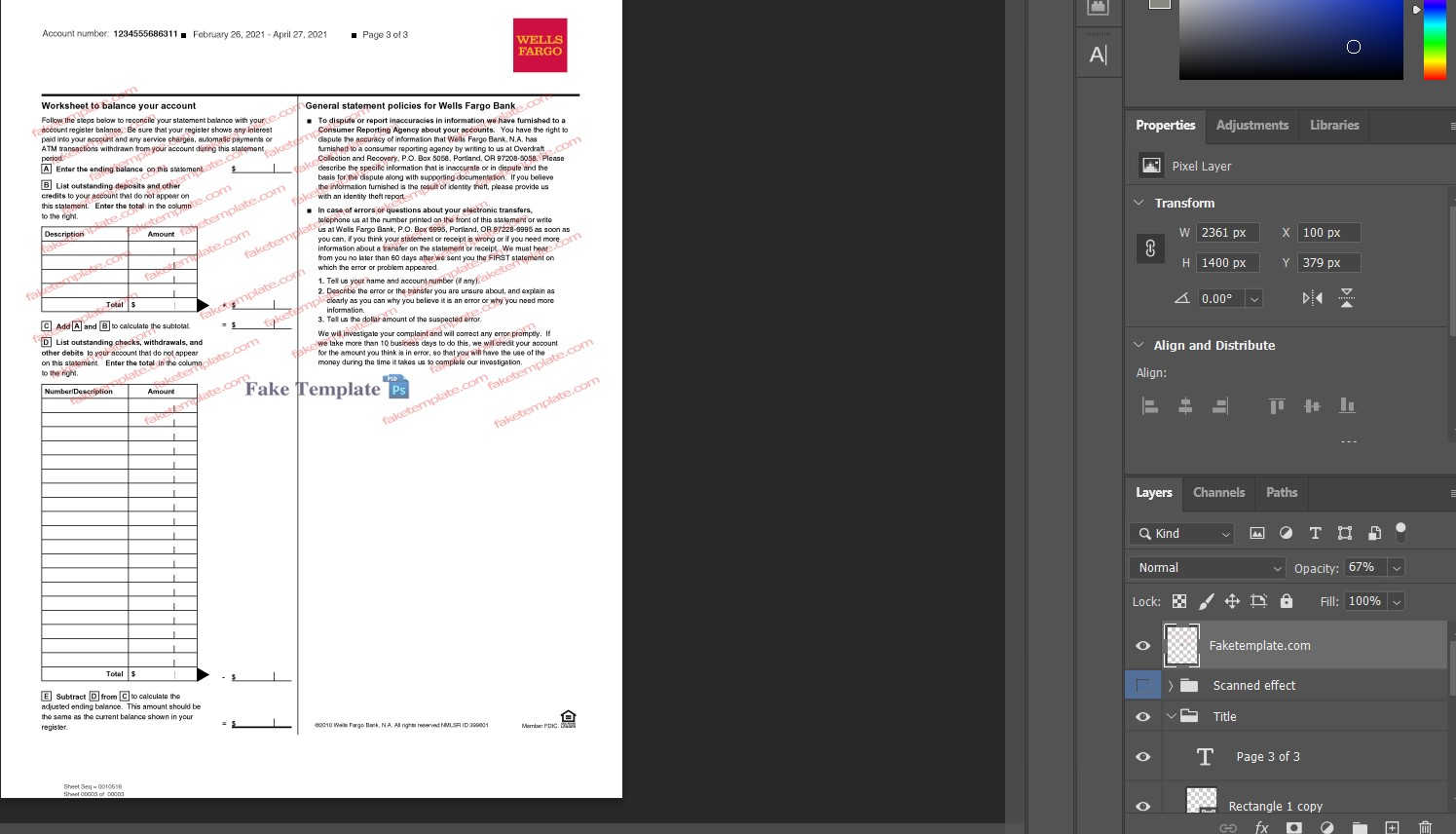 wells-fargo-bank-statement-template-04 editable wells fargo bank statement template