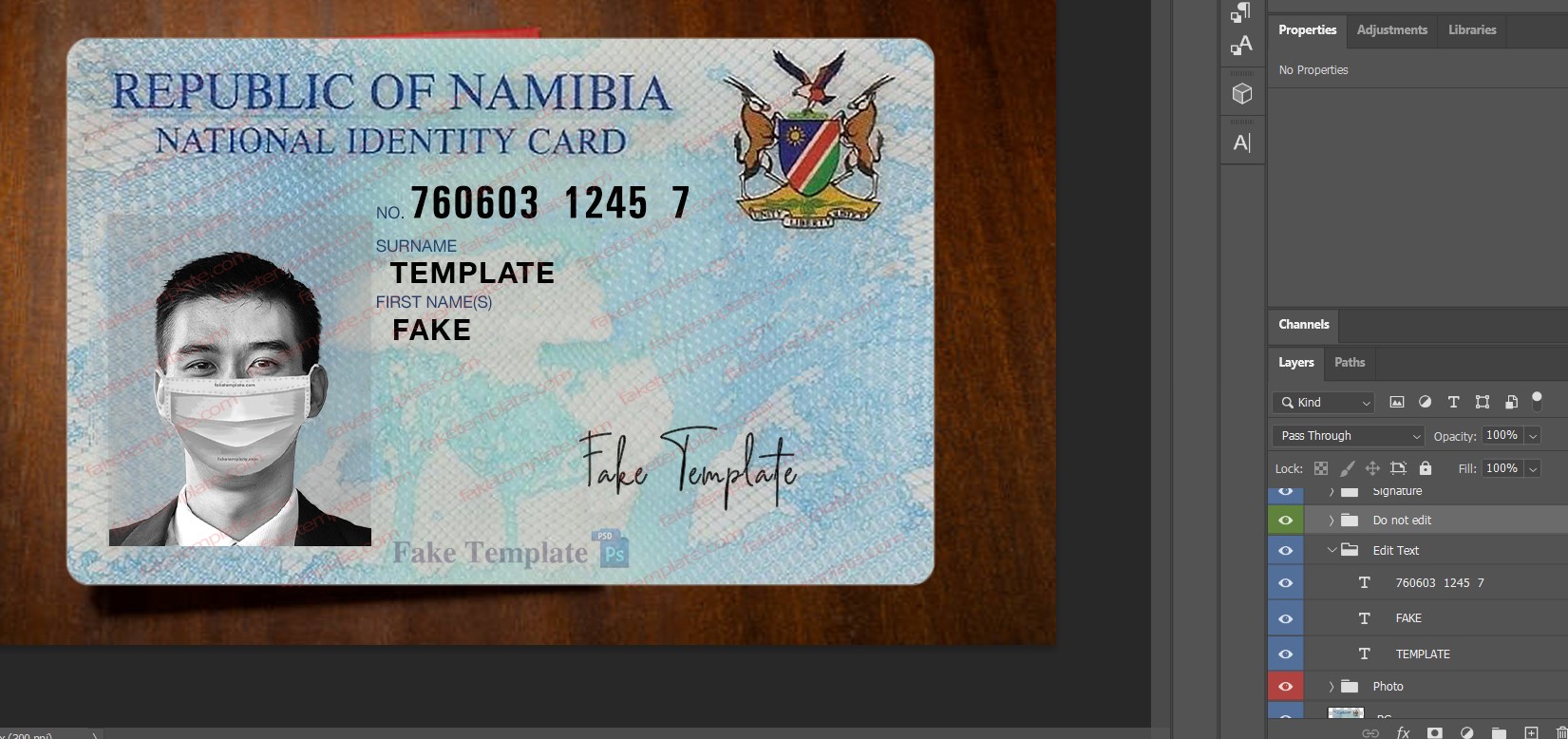 namibia-id-card-template-2 namibia id card psd