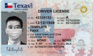 Texas Drivers License Template New