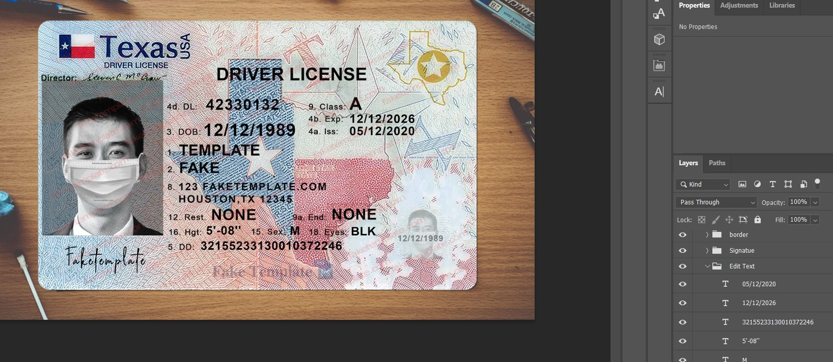 texas-drivers-license-template-03 blank texas drivers license