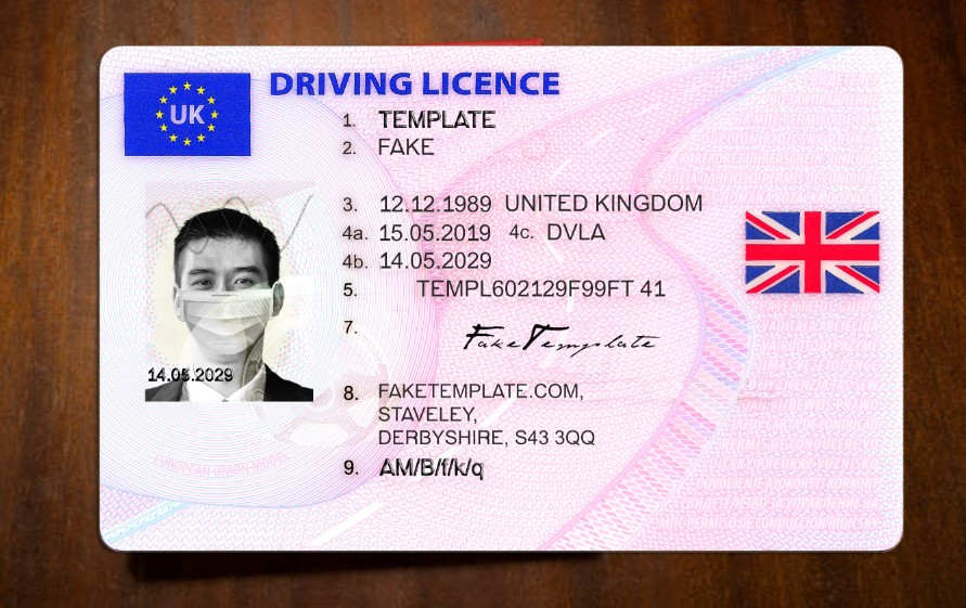 UK Drivers License Template uk driving license template download
