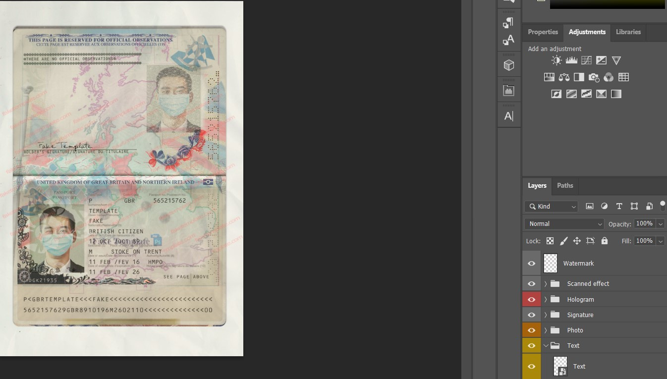 fake great britain passport