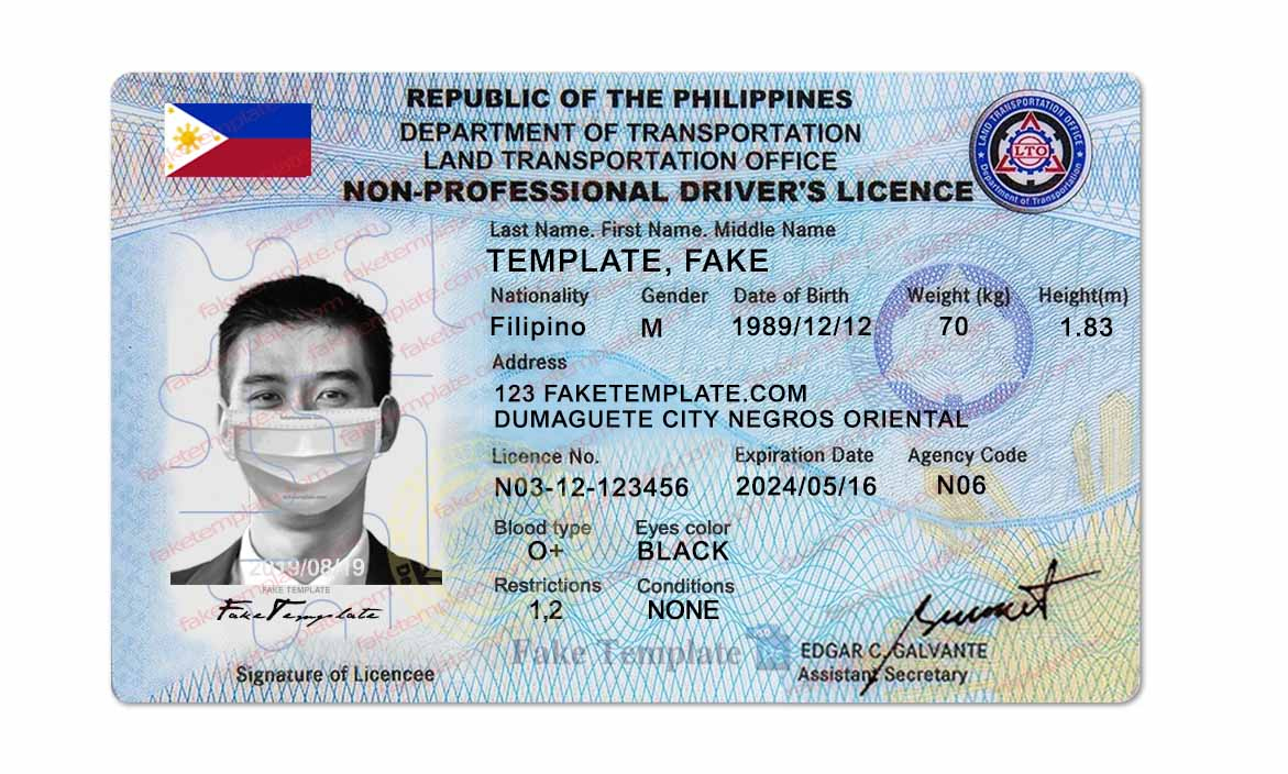 philippines drivers license template philippines driver license