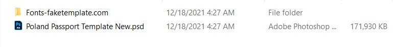 poland passport template