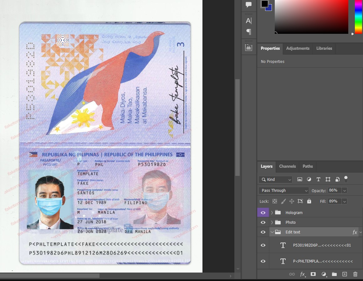 philippine-passport-template-psd-02 fake philippine passport