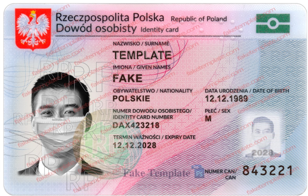 polish id card psd